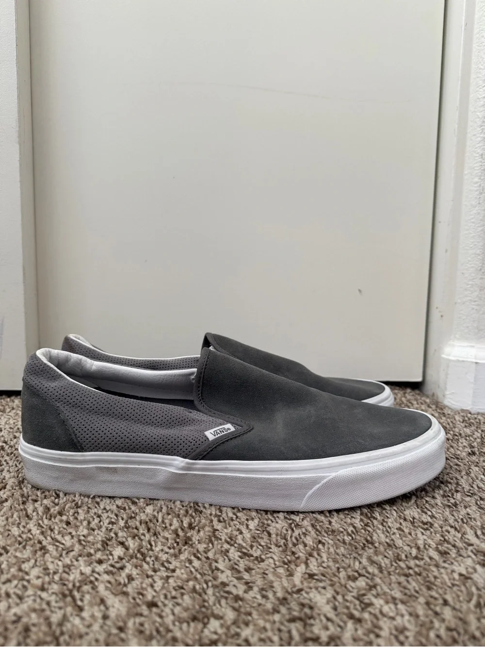 NWOT Vans Suede Slip-On Shoes - Gray